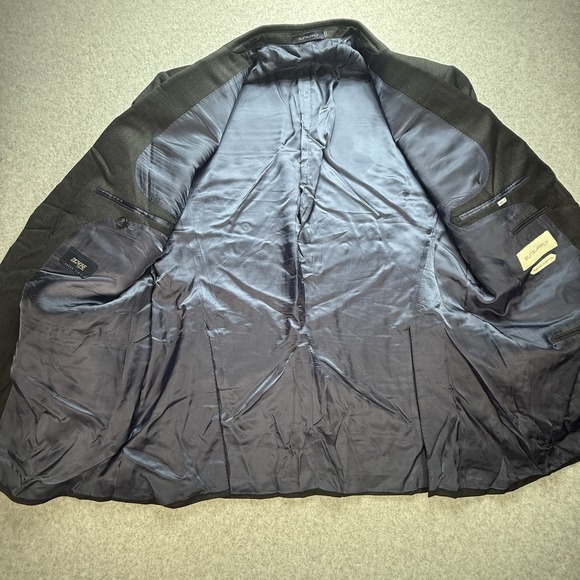 SuitSupply Blazer Mens 56 Napoli Fit Black Pure Wool Super 110s Zignone - Picture 5 of 15